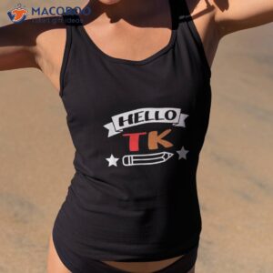 hello t k for boy girl funny back to school gift shirt tank top 2