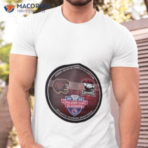 hershey bears vs charlotte checkers 2023 calder cup playoffs dueling souvenir puck shirt tshirt