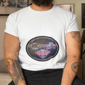 hershey bears vs hartford wolf pack 2023 calder cup playoffs dueling souvenir puck shirt tshirt
