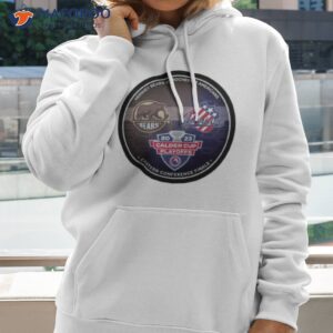 hershey bears vs rochester americans 2023 calder cup playoffs dueling souvenir puck shirt hoodie
