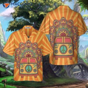 hippie van mandala hawaiian shirt funny unique gift 2