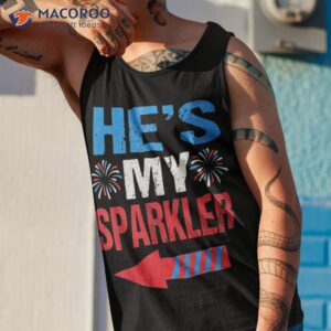 his and hers 4th of july shirts couples he s my sparkler shirt tank top 1