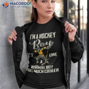 hockey boy funny dabbing player shirt boys kids bzr tshirt 3
