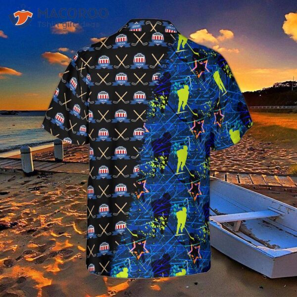 Hockey Stick Pattern Custom Hawaiian Shirt