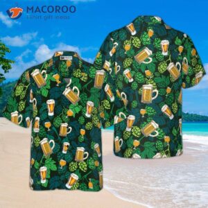 hop cones beer glass and hawaiian shirt 6