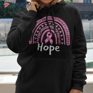 hope we wear pink rainbow leopard breast cancer ribbon shirt hoodie 2