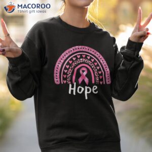 hope we wear pink rainbow leopard breast cancer ribbon shirt sweatshirt 2