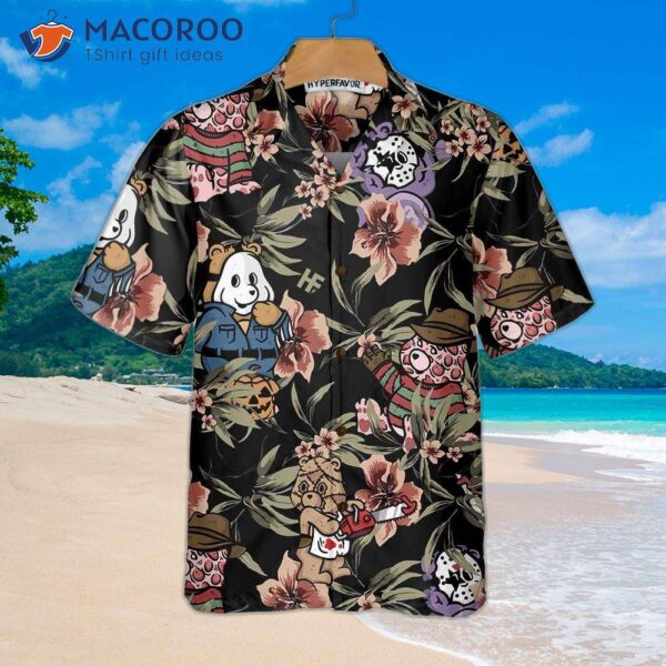 Horror Movie Characters Scare Dogs Halloween Hawaiian Shirt, Funny Shirt For And