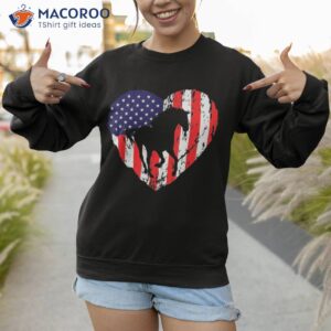 horse american flag heart 4th of july usa patriotic pride shirt sweatshirt 1