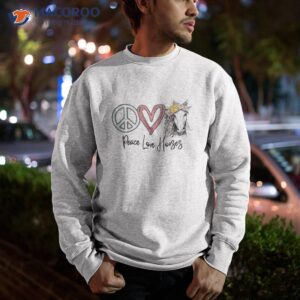 horse cowgirls peace love horses equestrian horseback riding shirt sweatshirt