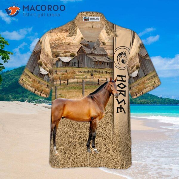 Horse On The Farm Hawaiian Shirt