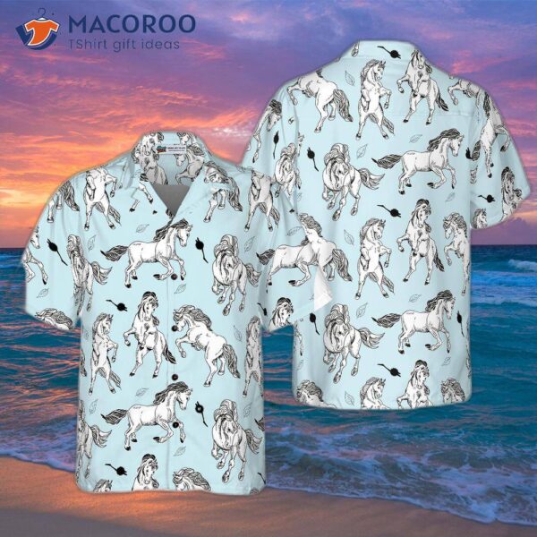 Horse Seamless Pattern Shirt For ‘s Hawaiian