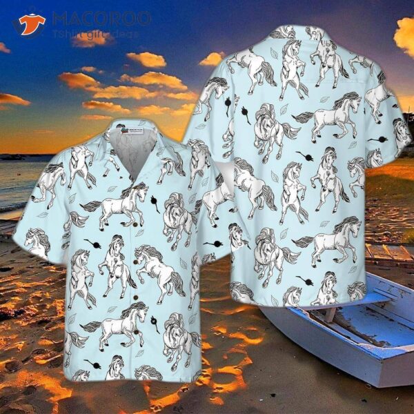 Horse Seamless Pattern Shirt For ‘s Hawaiian