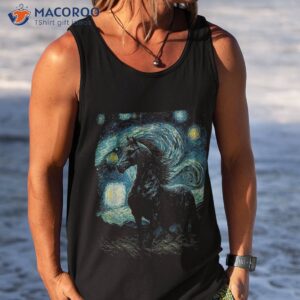 horse starry night van gogh horse lovers shirt tank top