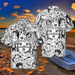 hot chick anime hawaiian shirt 0