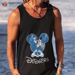 hot disney mickey mouse loves los angeles dodgers heart shirt tank top