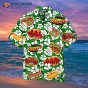 hot dog hibiscus flower and hawaiian shirts 0
