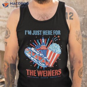 hot dog i m just here for the wieners 4th of july celebrate shirt tank top