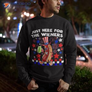 hot dog i m just here for the wieners 4th of july fireworks shirt sweatshirt