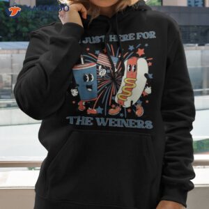 hot dog i m just here for the wieners 4th of july patriotic shirt hoodie 2