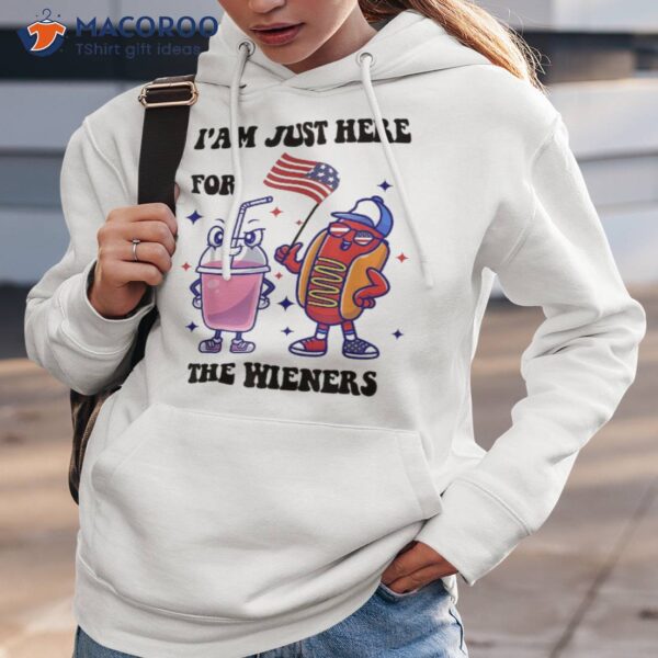 Hot Dog I’m Just Here For The Wieners 4th Of July Shirt