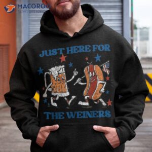 Hot Dog I’m Just Here For The Wieners 4th Of July Shirt