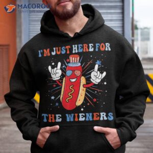 hot dog i m just here for the wieners 4th of july shirt hoodie 4