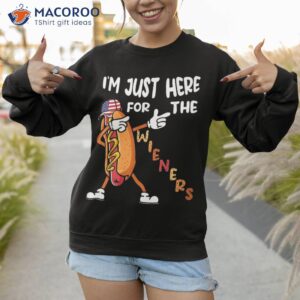 hot dog i m just here for the wieners 4th of july shirt sweatshirt 1 10