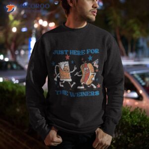 hot dog i m just here for the wieners 4th of july shirt sweatshirt 3