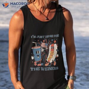 hot dog i m just here for the wieners 4th of july shirt tank top