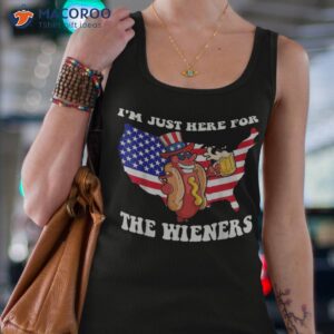 hot dog i m just here for the wieners 4th of july usa flag shirt tank top 4