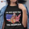 Hot Dog I’m Just Here For The Wieners 4th Of July Usa Flag Shirt