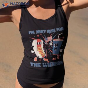 Hot Dog I’m Just Here For The Wieners 4th Of July Usa Shirt
