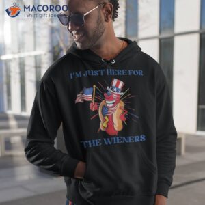 hot dog im just here for the wieners 4th of july shirt hoodie 1 1