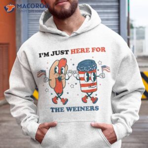 hot dog im just here for the wieners 4th of july shirt hoodie