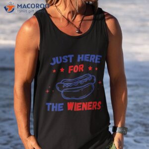 hot dog im just here for the wieners 4th of july shirt tank top 1 2