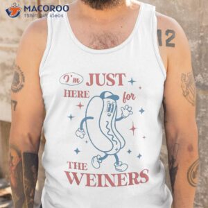 hot dog im just here for the wieners 4th of july shirt tank top 1 3