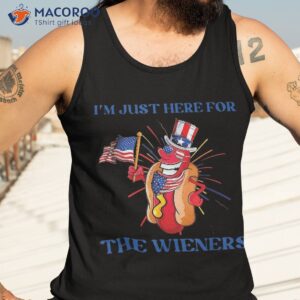 hot dog im just here for the wieners 4th of july shirt tank top 3