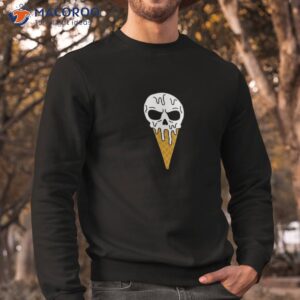 hot summer melting skull ice cream cone vanilla shirt sweatshirt