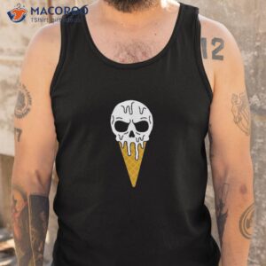 hot summer melting skull ice cream cone vanilla shirt tank top