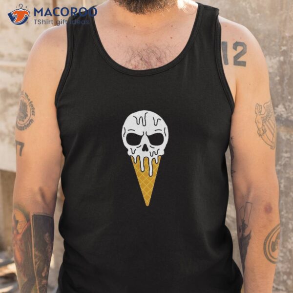 Hot Summer Melting Skull Ice Cream Cone – Vanilla Shirt