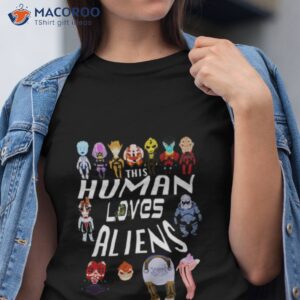 human loves aliens mass effect shirt tshirt