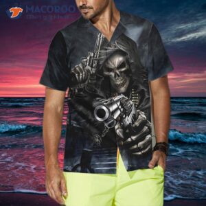 hunter skull shirt for hawaiian 5