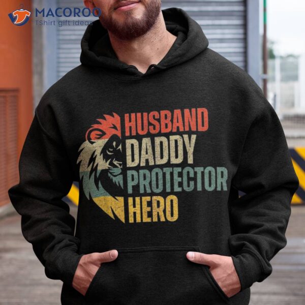 Husband Daddy Protector Hero Retro Father’s Day Shirt