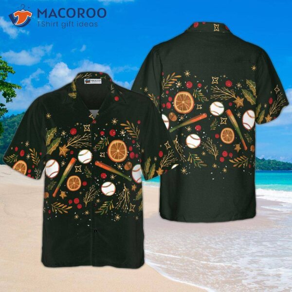 Hyper-fashionable Christmas Hawaiian Shirts For And , Baseball Pattern Shirt Button-down Short Sleeve