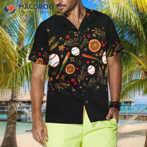 Hyper-fashionable Christmas Hawaiian Shirts For And , Baseball Pattern Shirt Button-down Short Sleeve