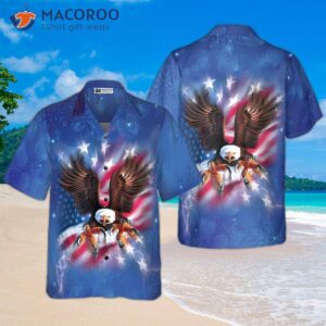 Hyper-fashionable Christmas Hawaiian Shirts For And , Eagle Flying With American Flag Shirt Button Down Short Sleeve