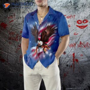 hyper fashionable christmas hawaiian shirts for and eagle flying with american flag shirt button down short sleeve 4