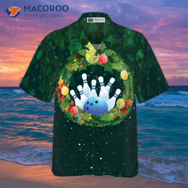 Hyper-fashionable Christmas Hawaiian Shirts For And , Wreath Bowling Shirt Button-down Short Sleeve