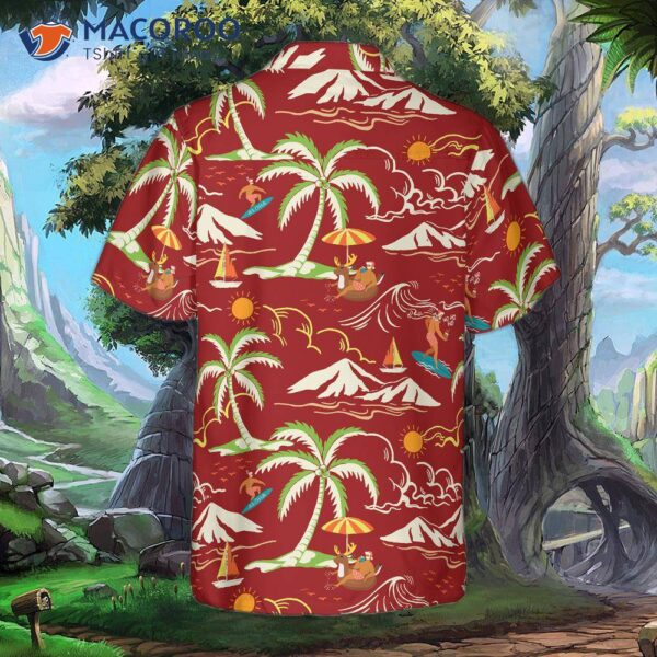 Hyper-fashionable Christmas Hawaiian Shirts, Santa Beach Summer Pattern One Shirt Short Sleeve, Idea Gift For And